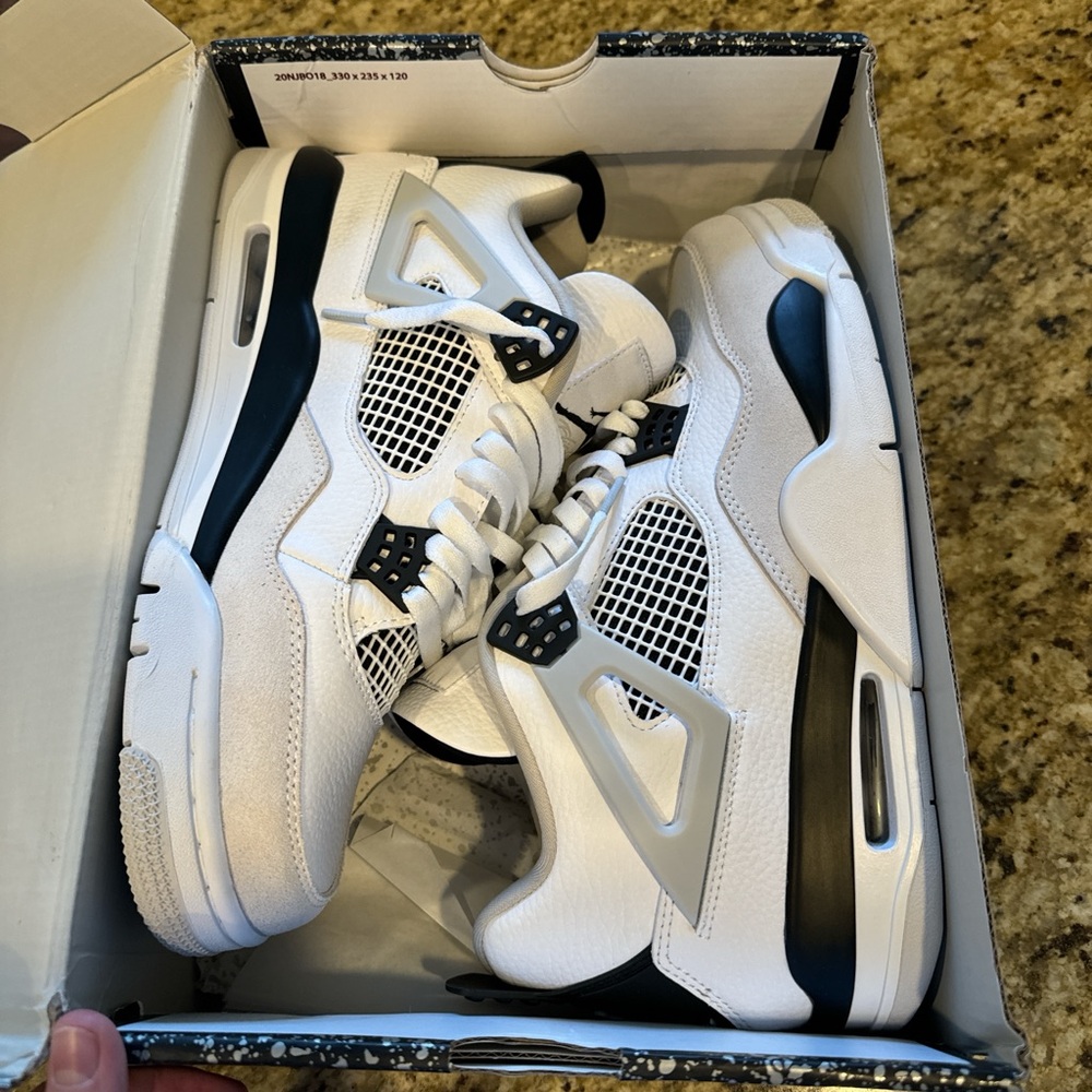 Jordan Men's White and Black Sneakers